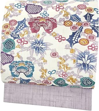 Amazon | 名古屋帯 江戸紅型 紅型染 和染紅型 栗山 栗山吉三郎 正絹 ...