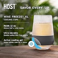 Vista 2 de HOST Freeze XL - Vaso refrigerante de doble pared con aislamiento y gel congelable, 12 onzas, juego de 4