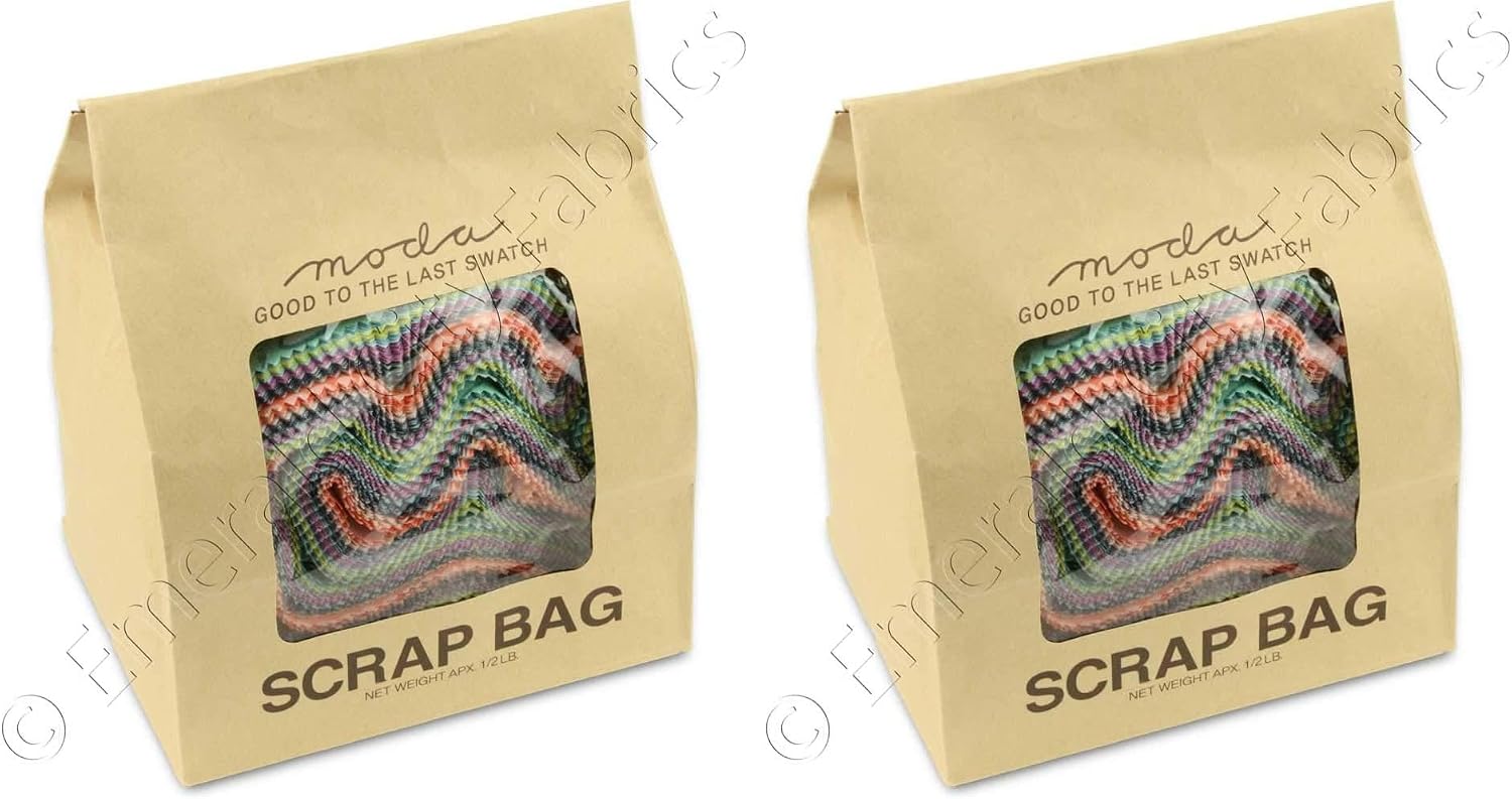 Amazon.com: Moda Scrap Bag Assortment Fabric Quilting Strips 1/2lb. by ...