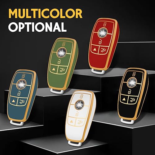 Miniatura 5 de Funda para llavero de automóvil de Mercedes Benz, con protección de TPU suave, compatible con Mercedes Benz CLS CLA GLA AMG A C E S G GLC GLE GLS M