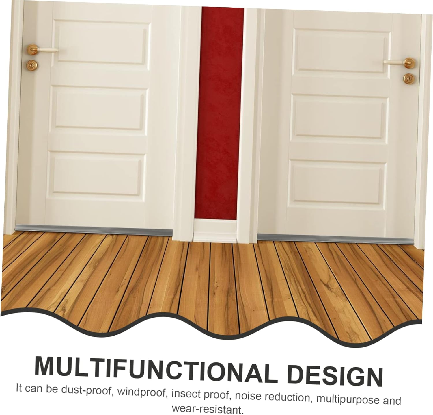 Convenient Draft Stopper Door Bottom Windproof Strip for Noise Reduction Easy to Install Small Gray Color for Dorm Rooms and Bedrooms
