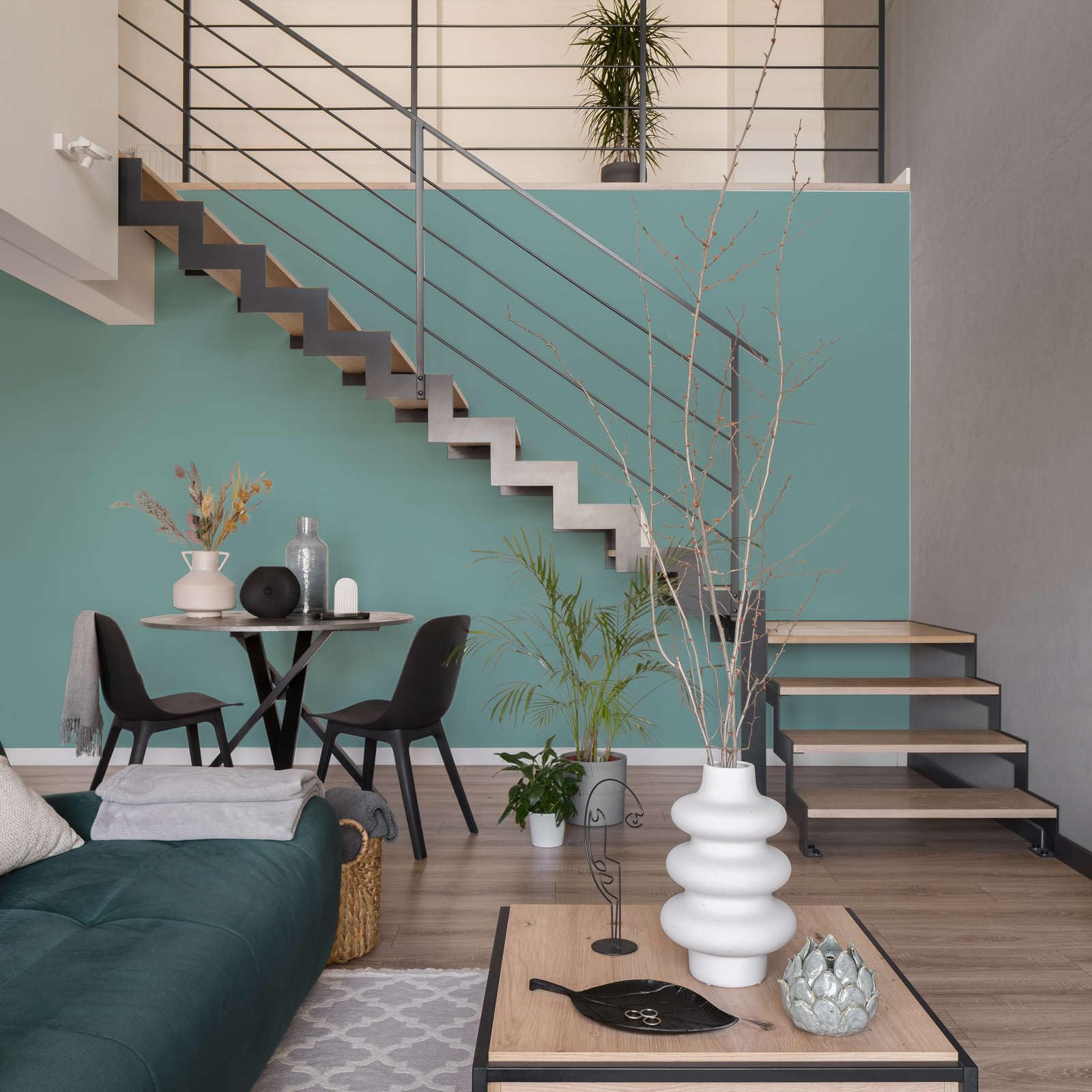 Livingwalls PURO Pintura mural de alta calidad c4008 - Pintura para salones y estudios de muy alta opacidad - color mate de alta calidad en Azul - 5l