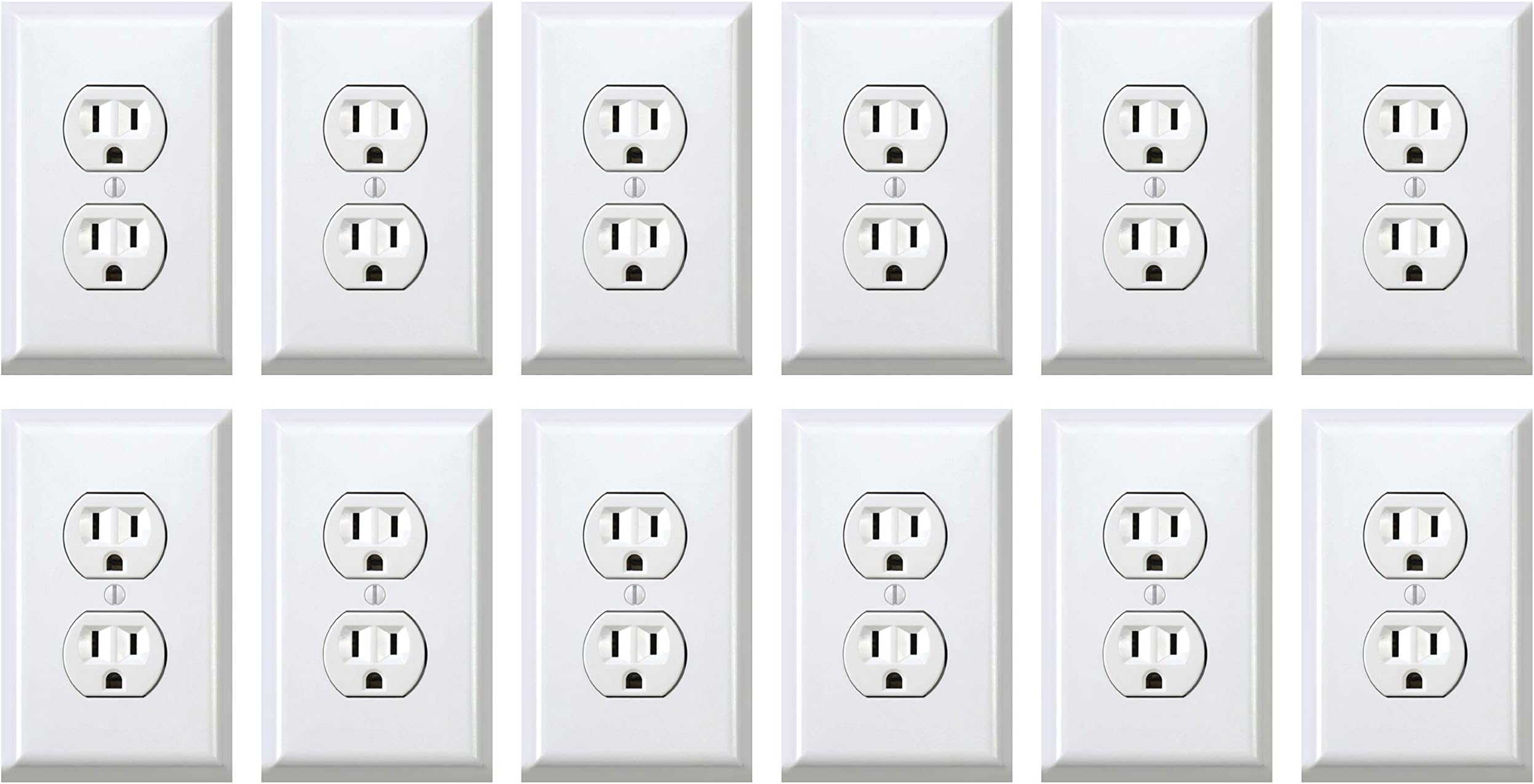 Fake Outlet Stickers Prank - Airport Wall Sockets - 12 Pack - Funny Electrical Power Plug Plate Cover Decals (US)
