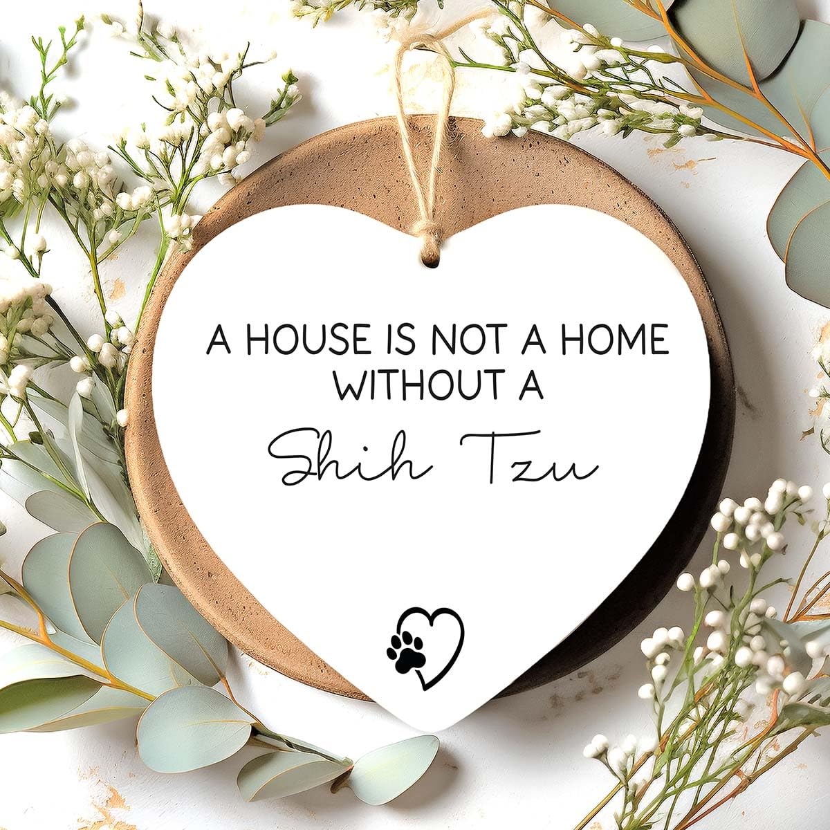 A house is not a home without a Shih Tzu Dog Owner Gift Acrylic Keepsake New Pet Puppy