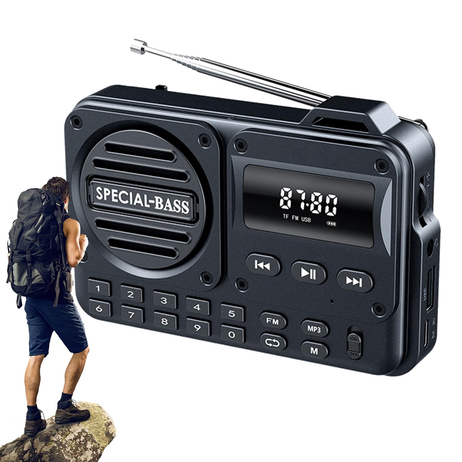 Radio Portatile - Schermo LED Buona Ricezione | Radio Meteo,Per Donne Uomini Adolescenti Senior Fidanzata Amico Viaggio di Affari Interni Esterni Scuola Strada Trip