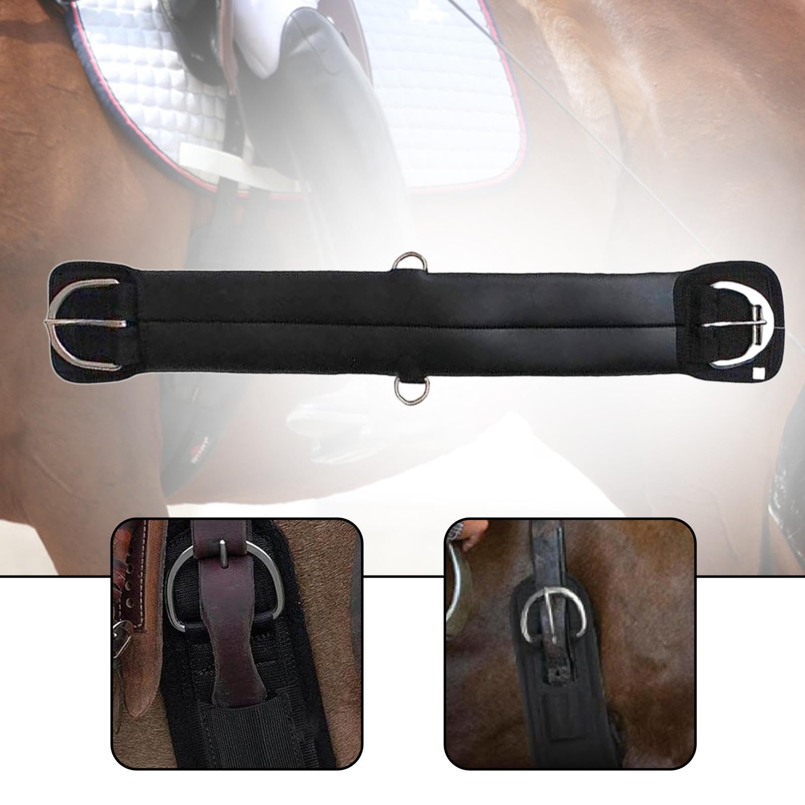 para Caballo de, Correa Corta, fácil de Instalar, Suave y Recta, para Entrenamiento, equitación, Entrenamiento Diario, Aseo
