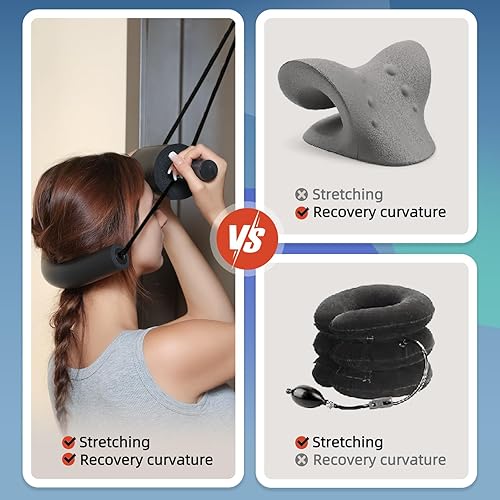 Miniatura 4 de Dispositivo de tracción cervical para uso doméstico, restaura la curva natural del cuello, estirador de cuello sobre la puerta para aliviar el dolor