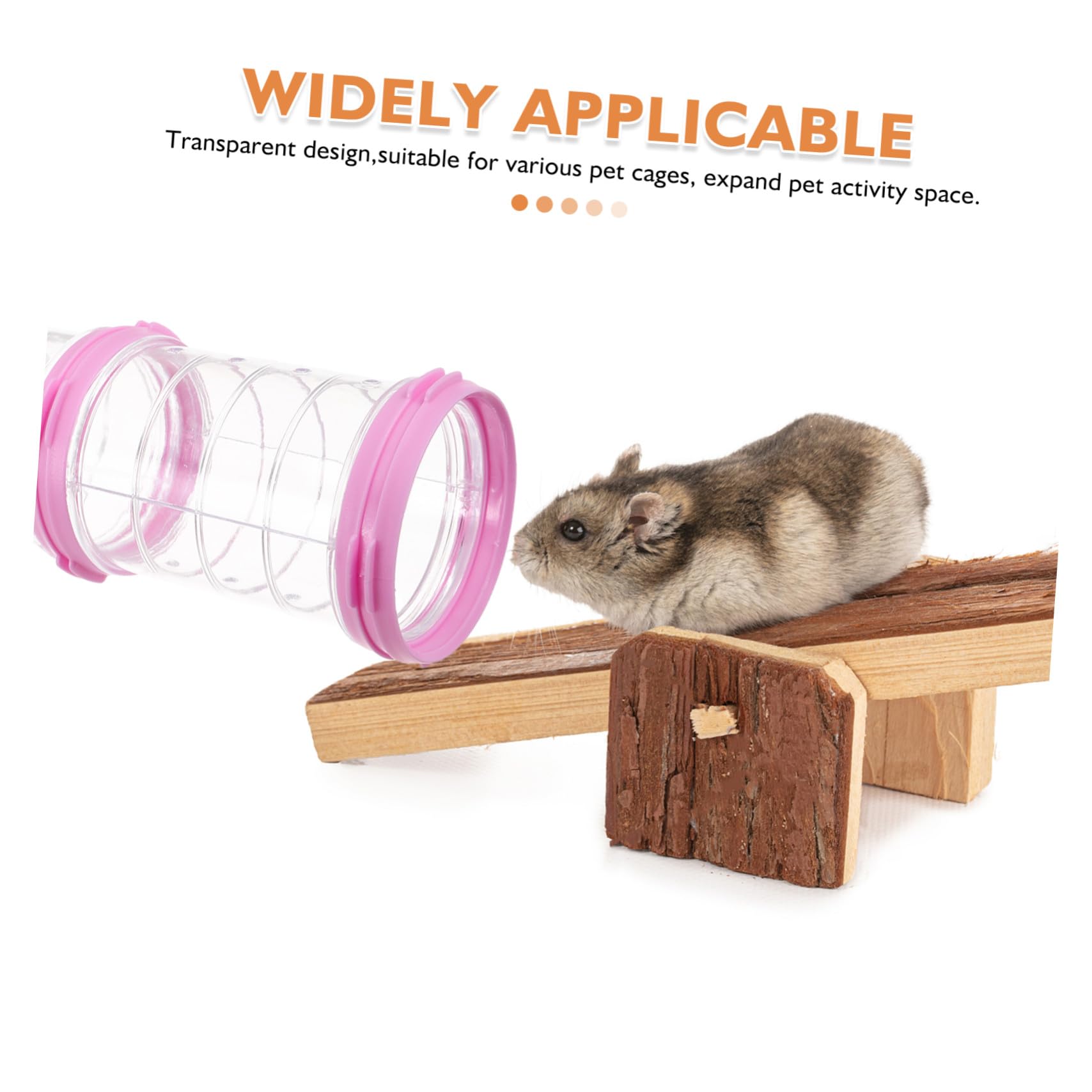 FRCOLOR 2sätze Transparenter Hamstertunnel aus Kunststoff für Kleintiere Faltbarer Spieltunnel für Meerschweinchen und Ratten Leicht zu Reinigende Hamsterröhre als Spielzeugtunnel