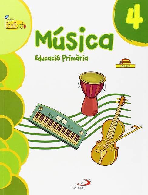 Portada de Musica 4º Educacion Primaria Libro del Alumno Proyecto Pizzicato Val