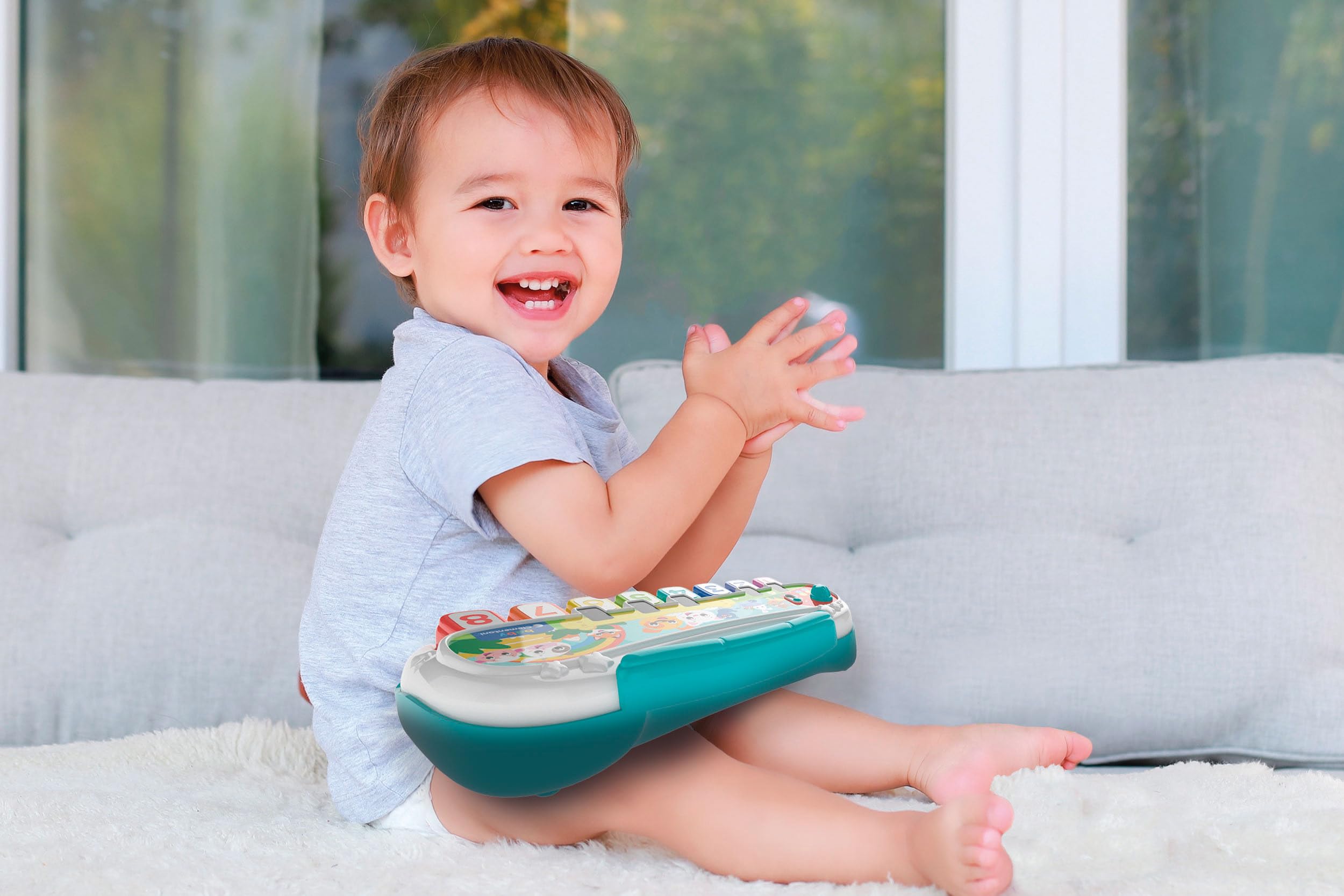 Clementoni Baby Pianola degli Animali, Gioco Musicale Prima Infanzia Bambini 18+ Mesi, Tastiera Elettronica Interattiva, Stimola Lo Sviluppo Cognitivo e Creativo, Lingua Italiana, 17938
