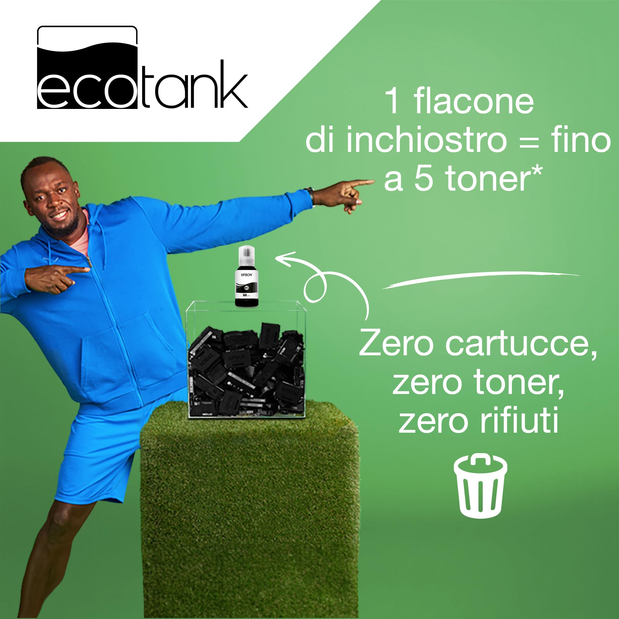 Epson EcoTank ET-M2120 Stampante multifunzione monocromatica 3-in-1 (Stampa, Copia, Scansione), Flaconi Inchiostro Inclusi Rendimento Nero fino a 5000 Pagine, Schermo LCD, Wi-Fi