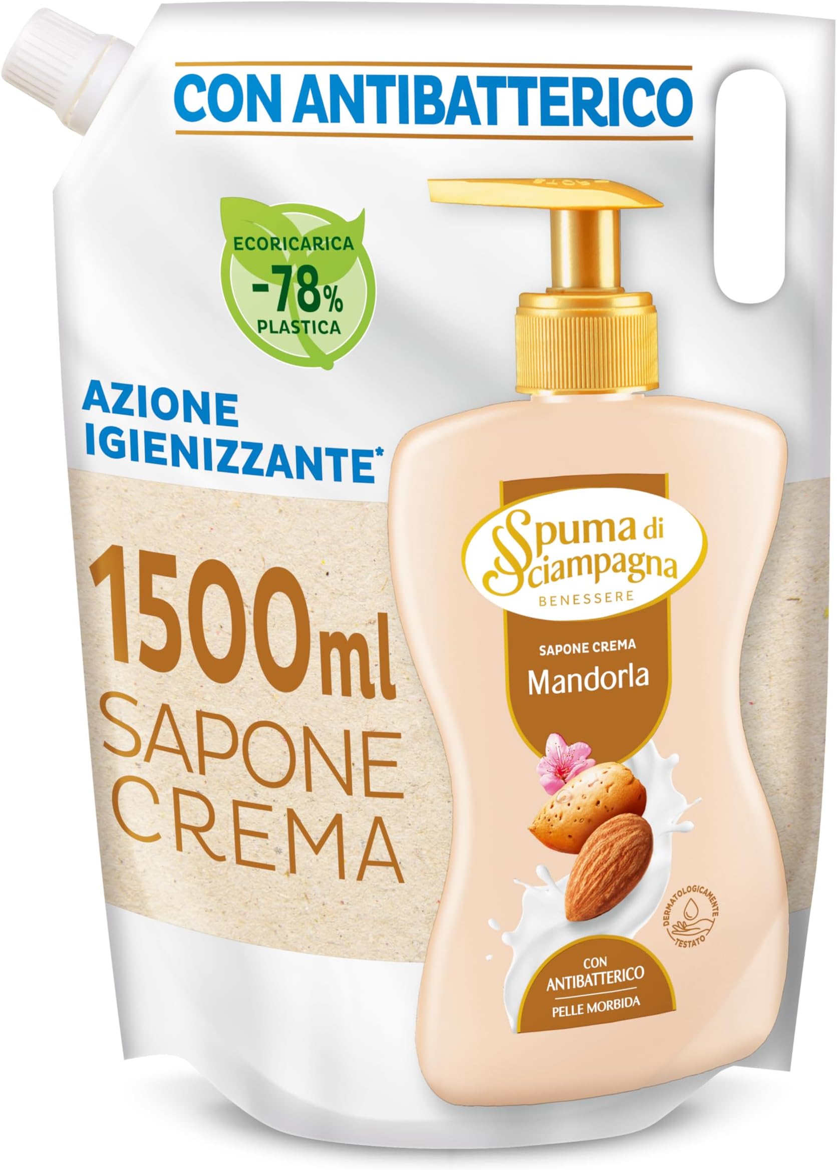 Ecoricarica Soap Liquid Almond Milk 1.5 L