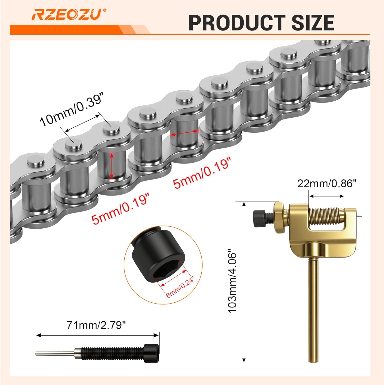 Mini Bike Clutch Cover Chain Guard Silver 35 Chain Replacement for Predator 79cc Coleman CT100U CC100X Baja Doodlebug DB30 Parts 140 Links