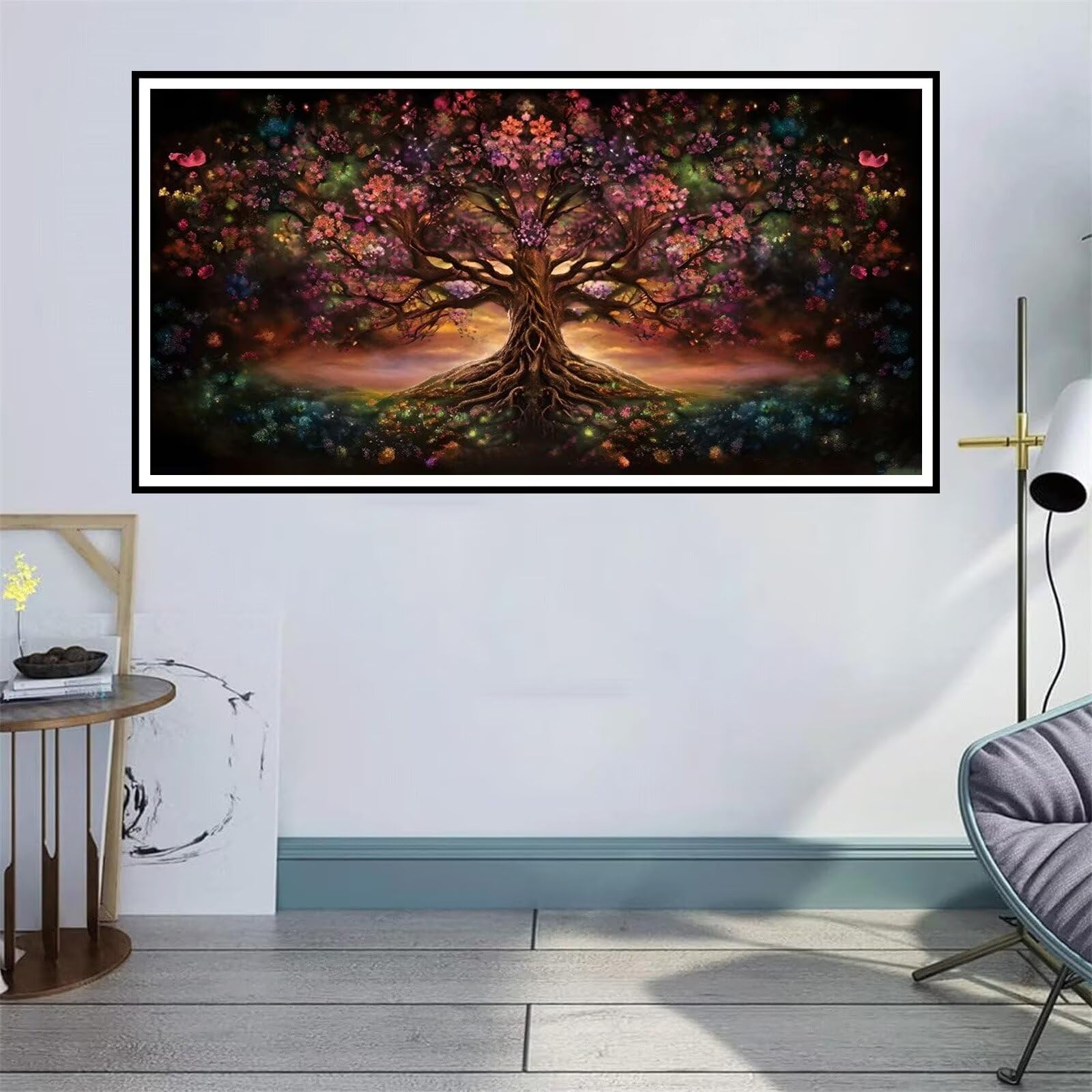 5D Diamond Painting Set 'Blume Distel' – 50x100 Cm, Volles Rundstrass-Set – Bastelset Für Erwachsene Zur Wanddekoration