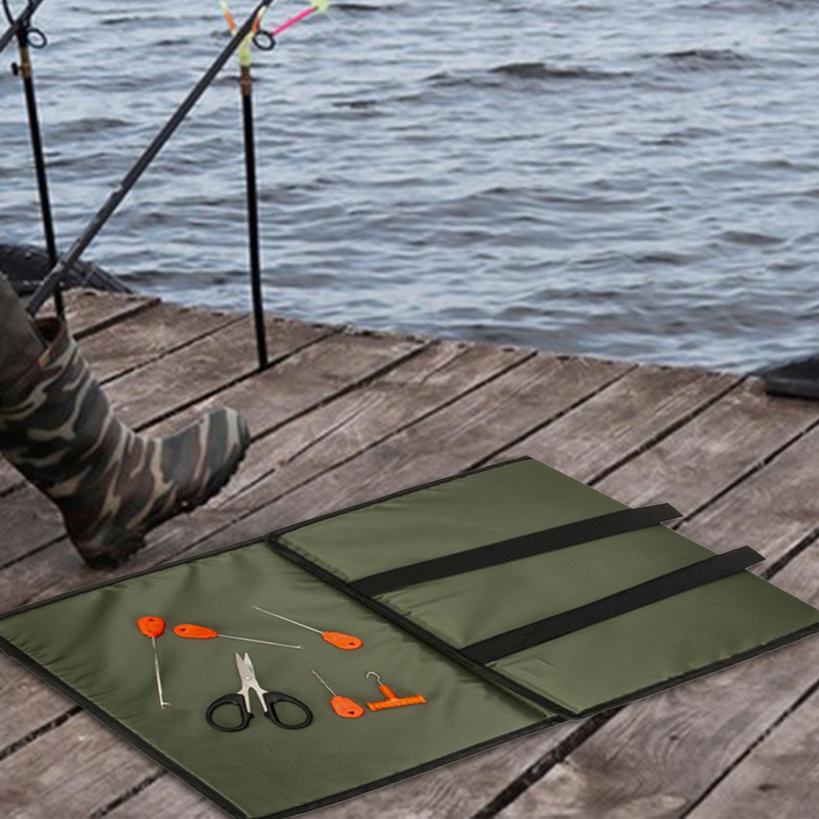 Estera de desenganche de pesca plegable portátil, estera de desenganche de pesca de carpa - Juego de 7 alfombrillas de aterrizaje para desenganchar | Accesorio de pesca, protección de