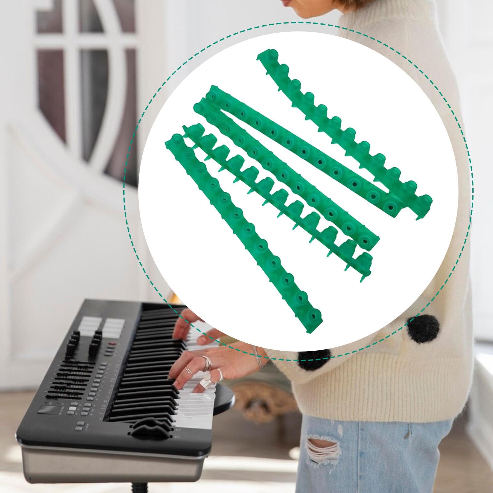 Amagogo Parti in Gomma Conduttiva per Tastiere, Riparazione Tastiere, Accessori per Pianoforti Elettronici, 5 Pezzi