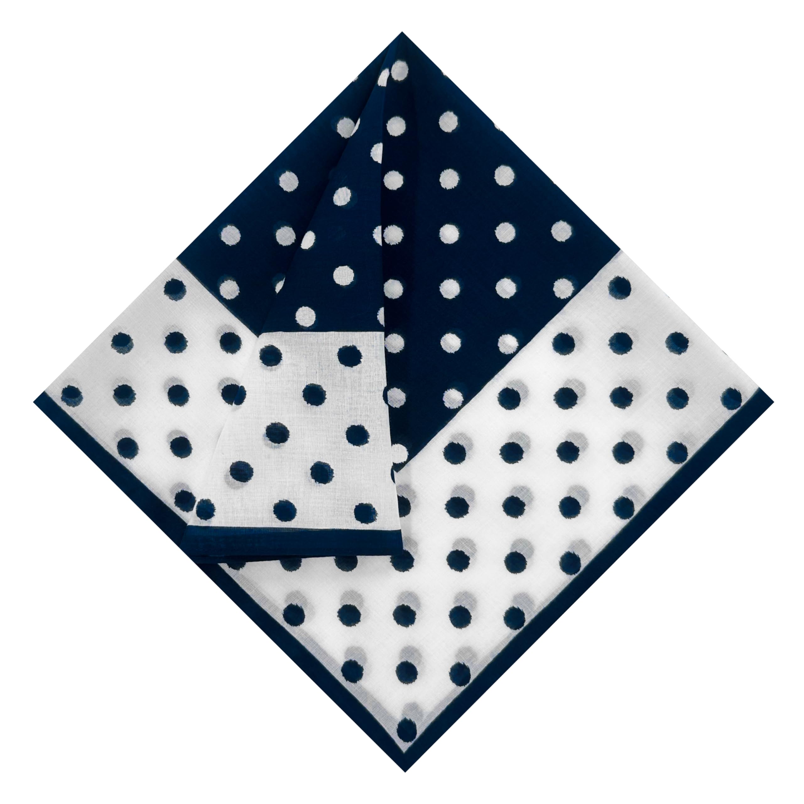 HankieWorld Single Pack Bandanas 60s Premium Cotton Soft Thin Handfeel Large Handkerchief for Men and Women