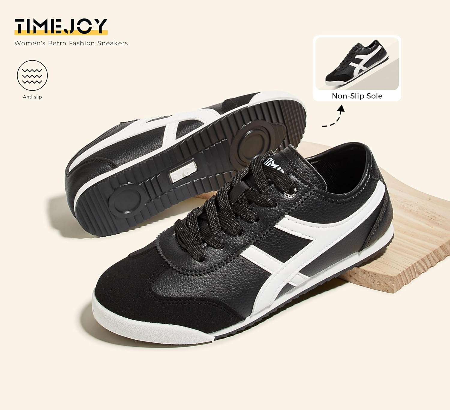 Women's Retro Fashion Sneakers Casual Trendy Comfort Tennis Shoes Anti-Slip Lightweight Low Top Walking Footwear - Image 5