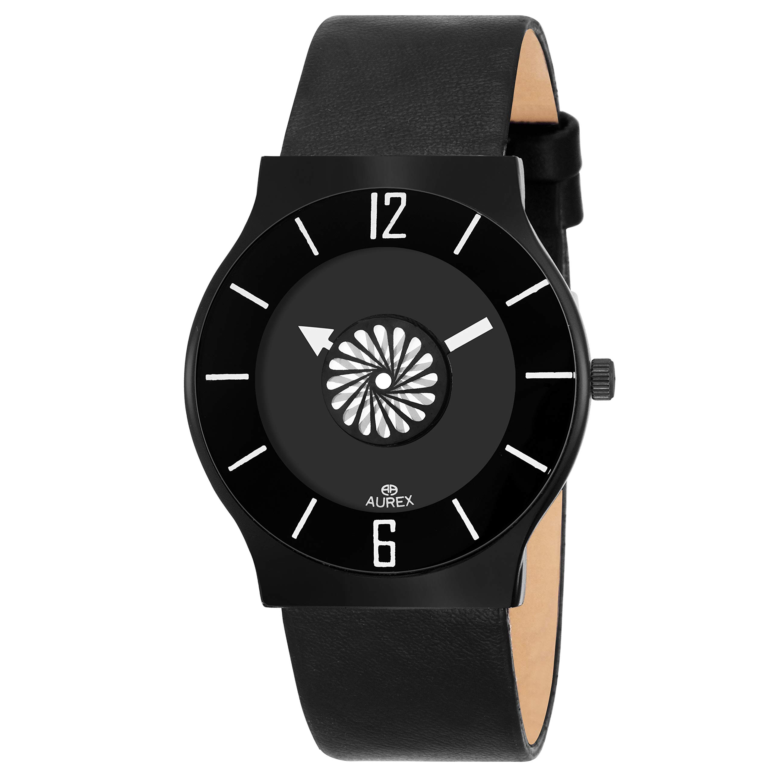 AUREX Analouge Black Dial Rotating Disc Watch Water Resistant Black Color Strap Watches for Mens/Boys (AX-GR153-BKB) (B07HWQ8NRF) Amazon Price History, Amazon Price Tracker
