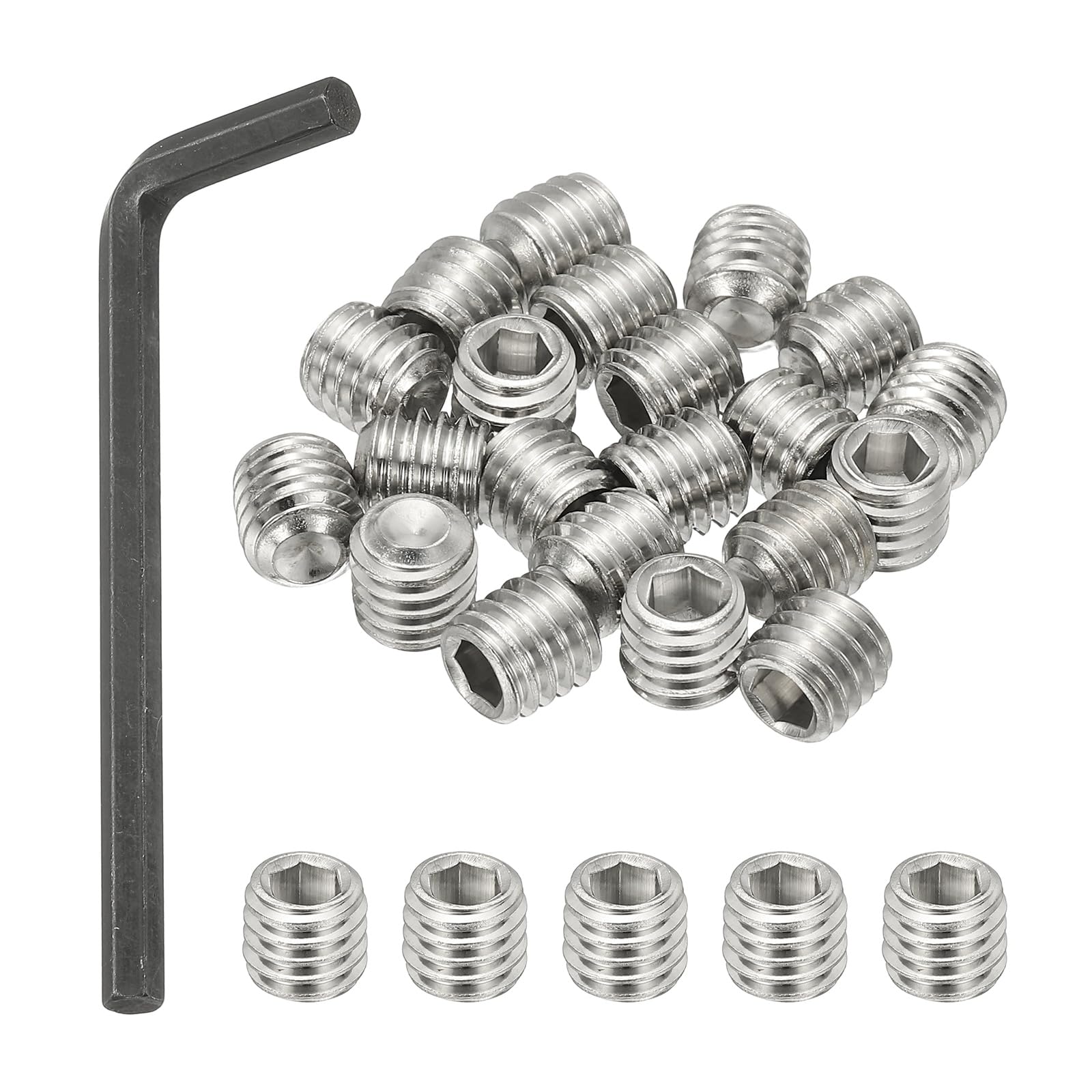 PATIKIL 3/8-16x3/8" Internal Hex Socket Set Grub Screws