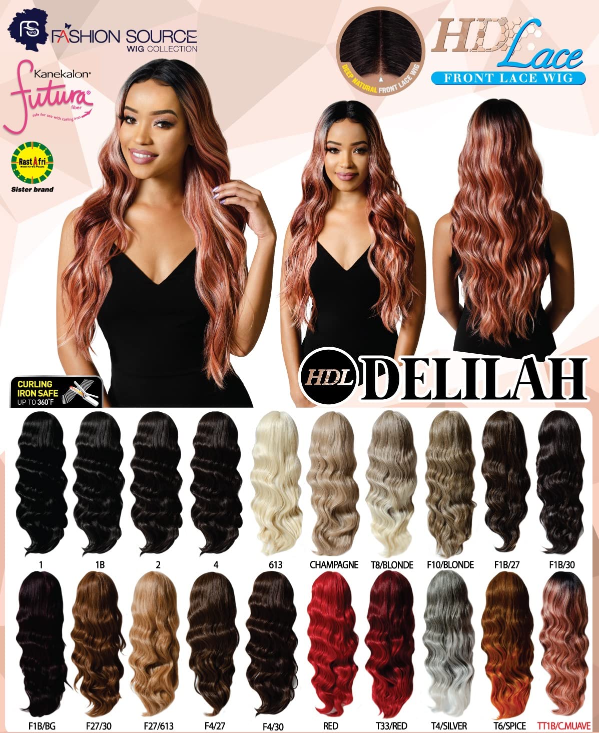 HD Lace wig HDL-DELILAH (T8/BLONDE)