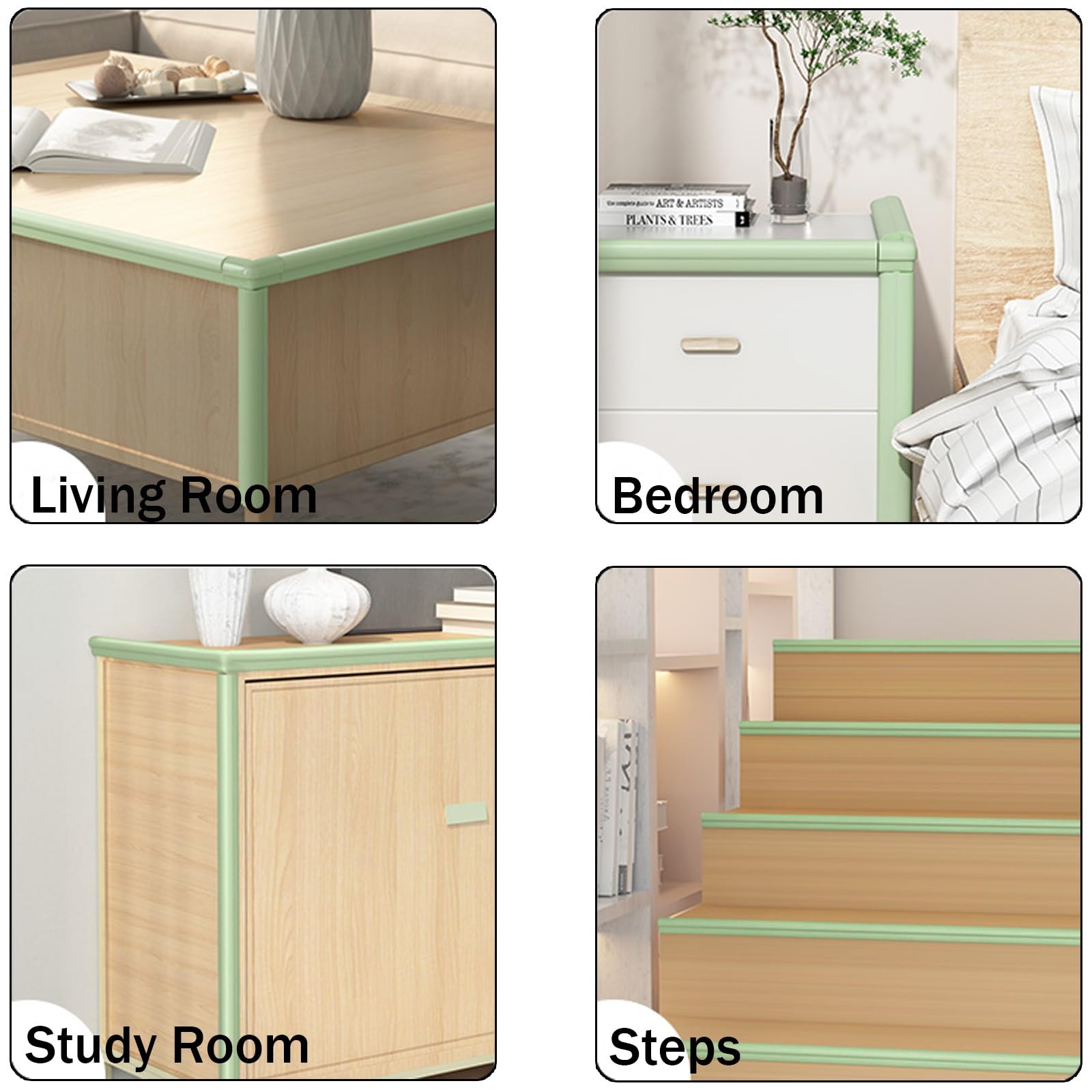 Protector De Bordes De Esquina: Juego De Protección Infantil, Protectores De Bordes Afilados Y Protectores De Seguridad For Muebles, Mesas, Chimeneas Y Encimeras, De Alta Densidad(Beige,12M)