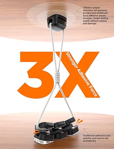 Miniatura 3 de Paquete de 6 organizadores de cables - Clips de gestión de cables con doble resorte y cierre de cierre, soporte de cable adhesivo para cargador de