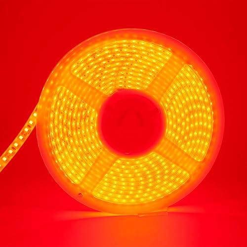 Miniatura 7 de EverBright - Tira de luces LED impermeable tiras de luz LED flexibles tira de luces LED amarillas de 164 pies 5050SMD 300 LED PCB negro para el