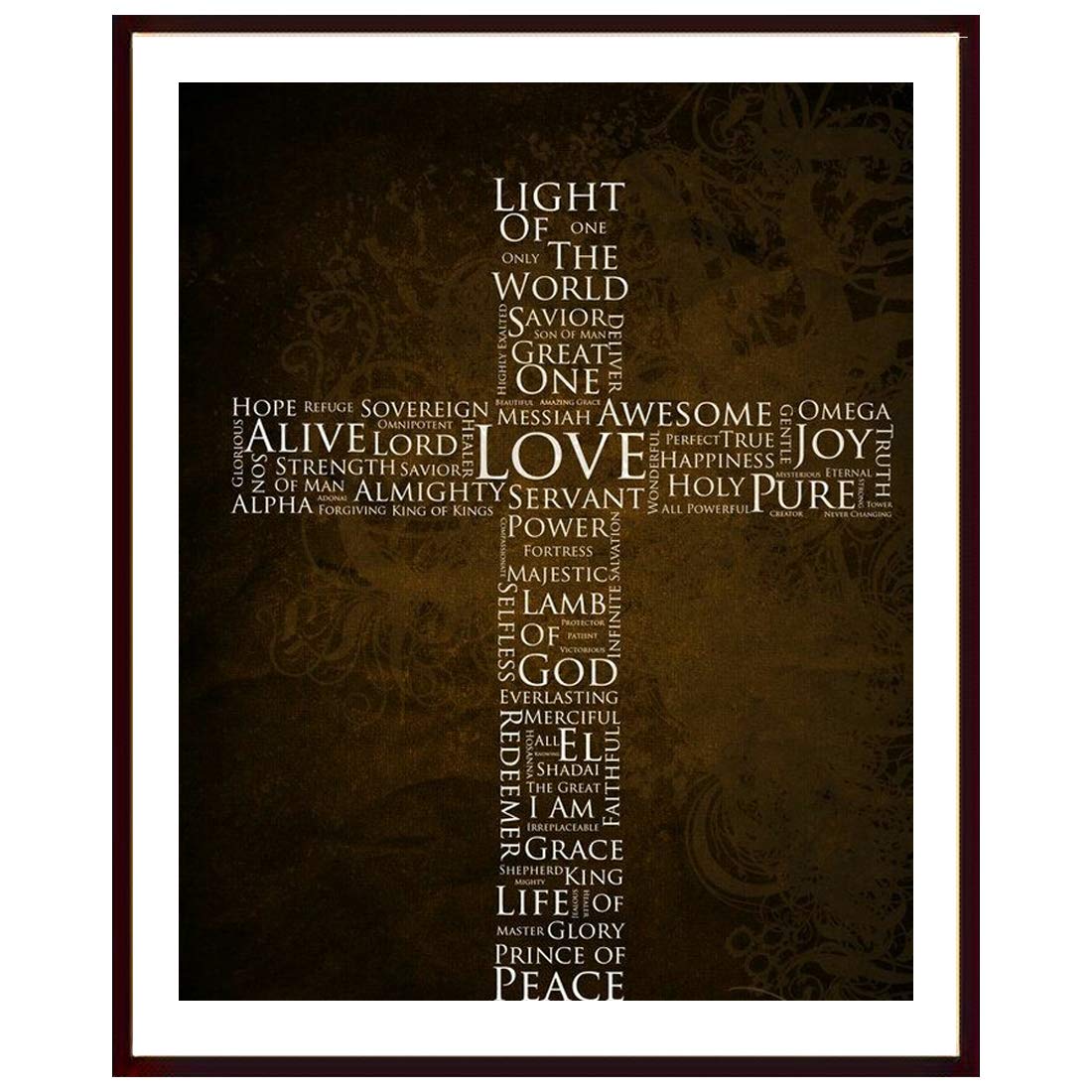 Buy Art Jesus On Holy Cross Christian Religious Photo frame Matt