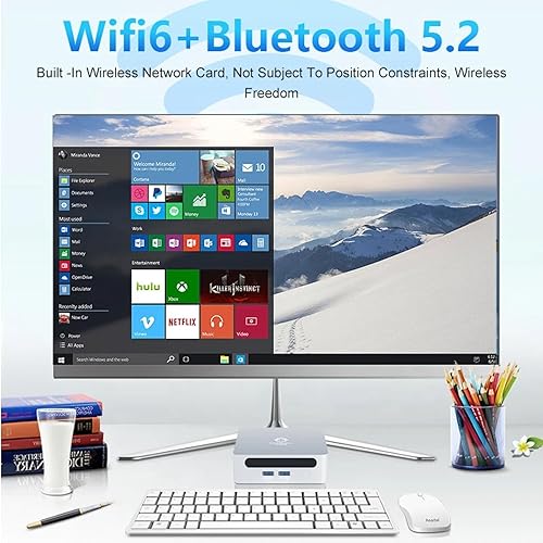 Miniatura 4 de Mini PC i5 1235U Mini computadoras de hasta 3.4 GHz 10c/12t, 16 GB DDR4, 512 GB SSD y M.2 NVME, PC para juegos con Wifi6/BT5.2/DHMI/DP,