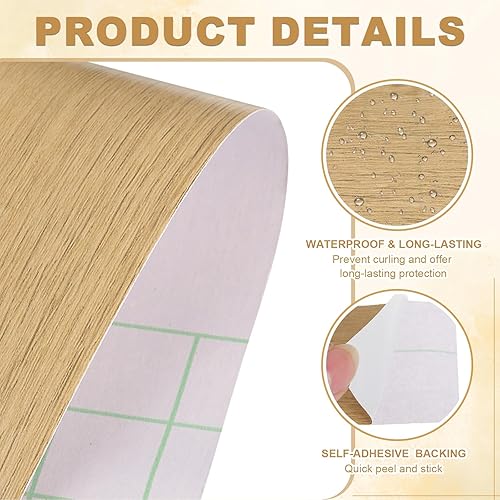 Miniatura 3 de PATIKIL Cinta de reparación de grano de madera 2" x 33', cinta adhesiva con textura realista para reparación, cinta de madera pelable y pegable con