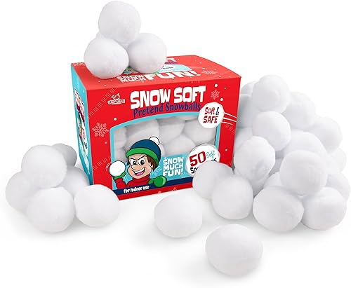 Bolas de nieve falsas para niños, juego de peleas de bolas de nieve para interiores, bolas de nieve artificiales para niños en interiores y