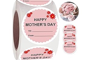 Happy Mother's Day Stickers 2 Inch Floral Mothers Day Gift Tags
