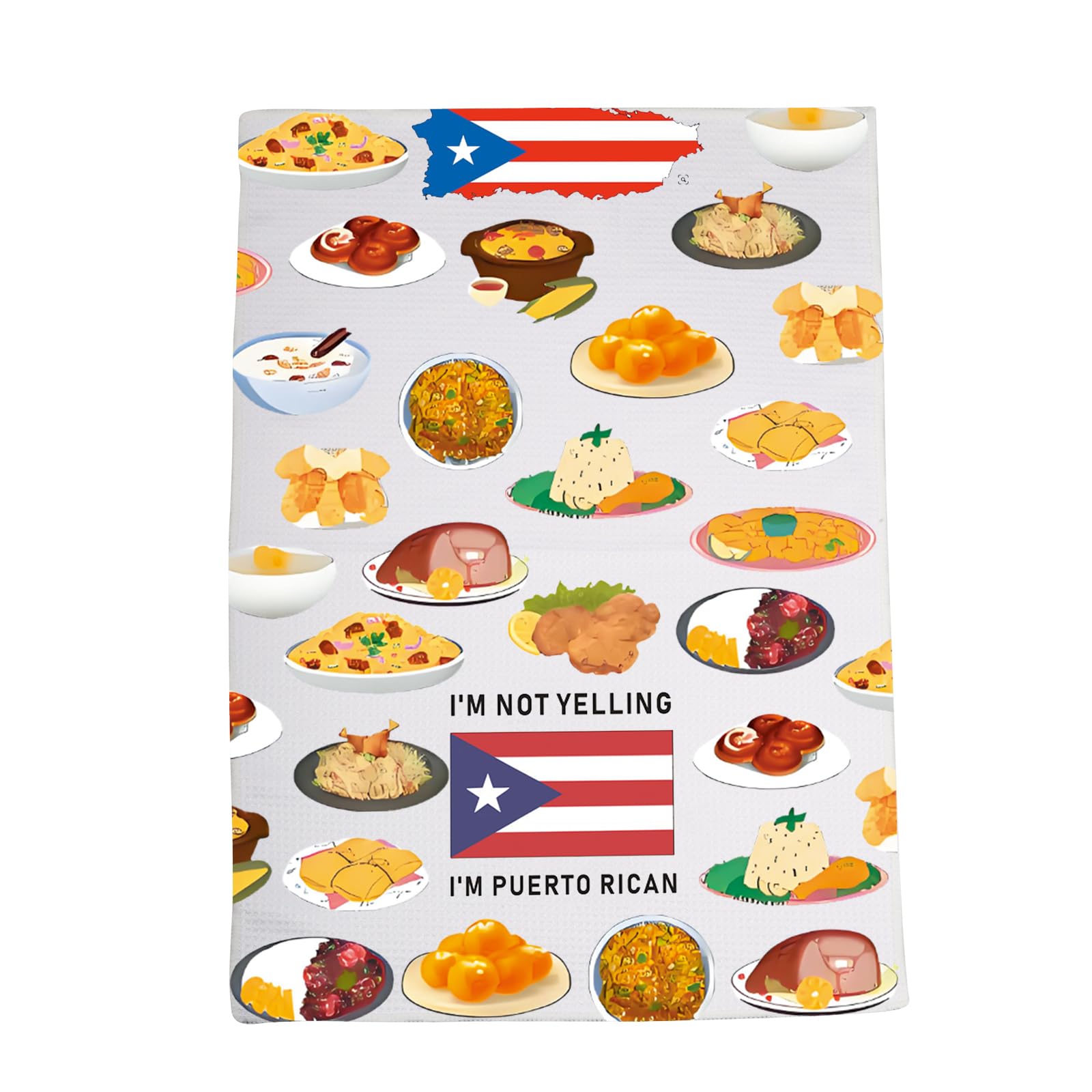 Torchon de cuisine drôle de Porto Rico aliments portoricains coton