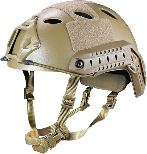 TacSnake Casco táctico Airsoft Paintball rápido con cubierta de casco, PJ tipo táctico multifuncional protector NVG Mount para Multicam deportes