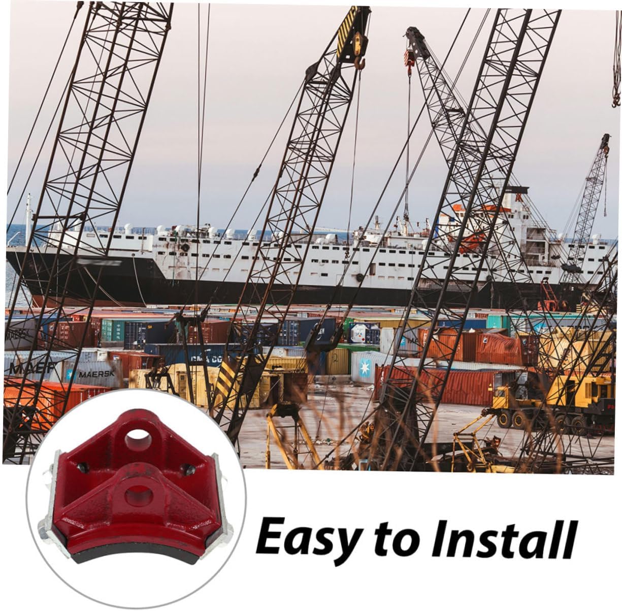 Emergency Brake Shoe Pad for Hydraulic Brake Systems Material Easy Installation Compatible Tower Crane Models Enhanced Stopping Power