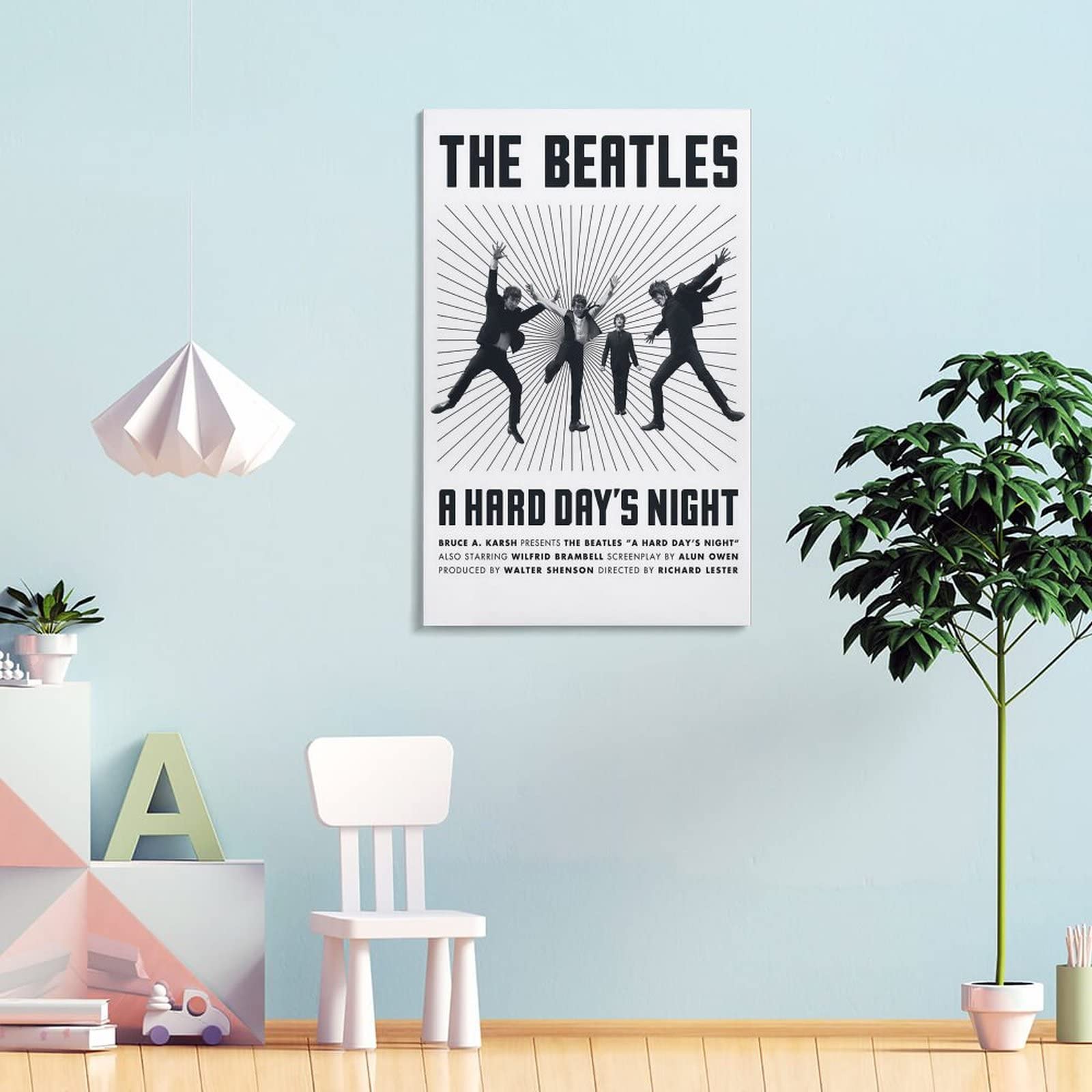 Amazon｜バンド ポスター ビートルズ A Hard Days Night キャンバス