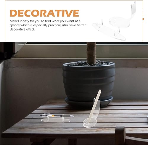 Miniatura 3 de Cabilock Organizador de bolígrafos acrílico, 2 piezas, soporte de acrílico para bolígrafos, soporte de brochas de maquillaje, soporte de