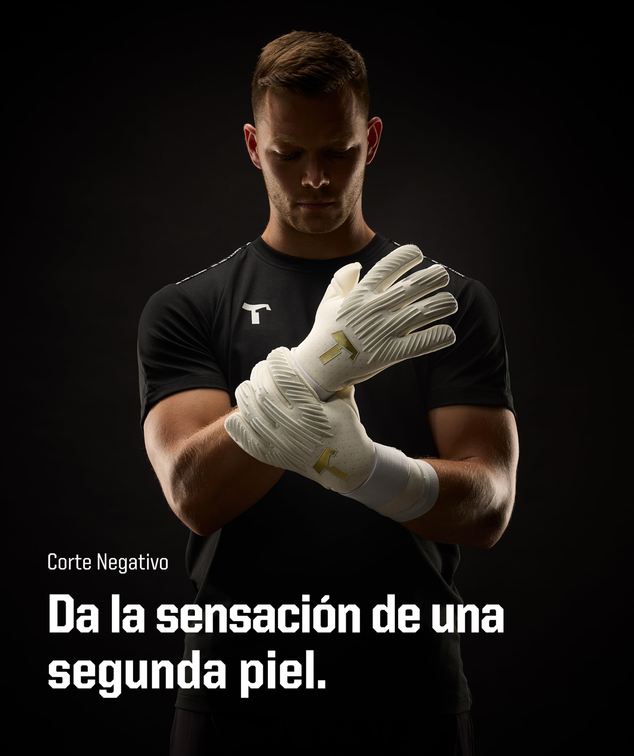 T1TAN Rebel Guantes de Portero para Adultos, Guantes de fútbol, Agarre Profesional de 4 mm, Tallas 6-11