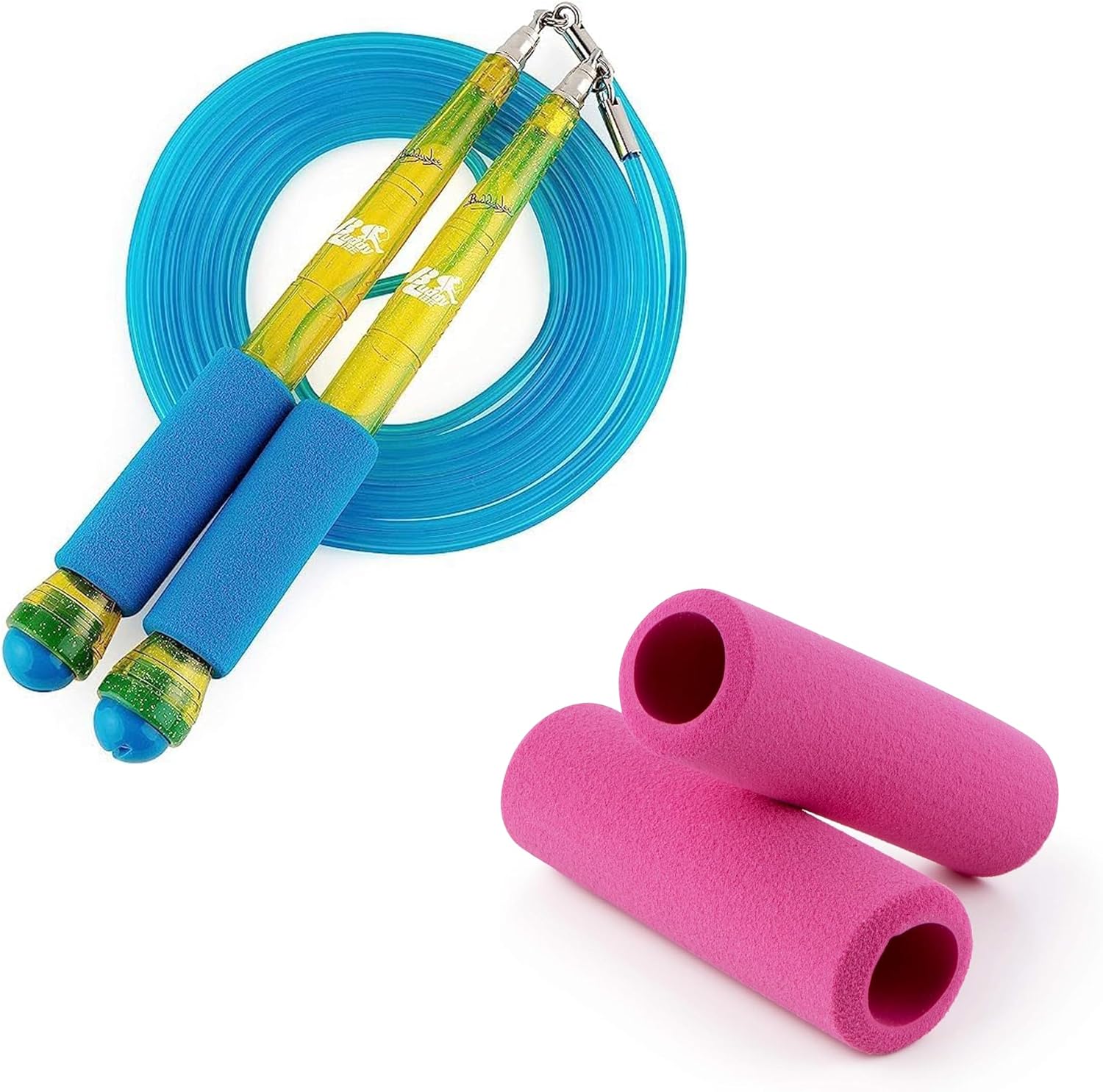 Buddy Lee Rope Master Jump Rope + Handle Grips | Ball Bearing Speed Rope with 9” HD Handles for Fitness, CrossFit & Endurance Training