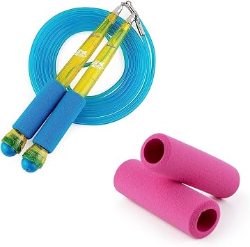 Buddy Lee Rope Master Jump Rope + Handle Grips | Ball Bearing Speed Rope with 9 HD Handles for Fitness, CrossFit & Endurance Training