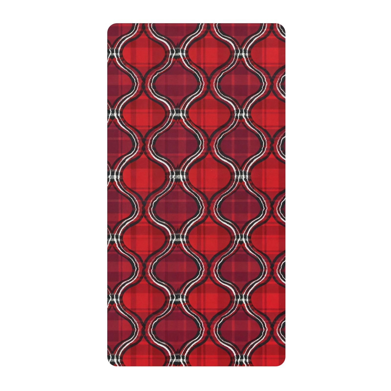 Drap de berceau en coton doux écossais rouge pour lit de bébé