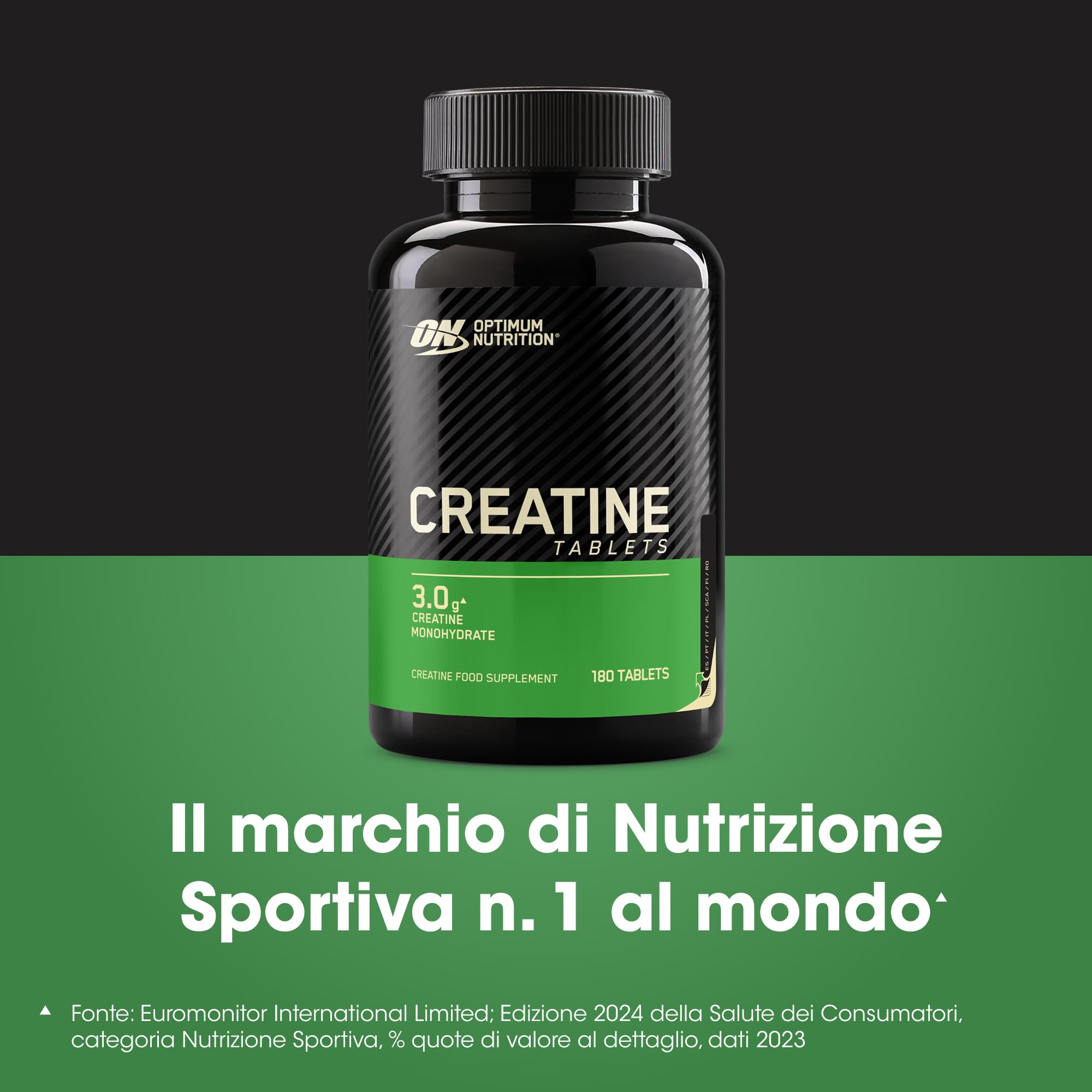 Optimum Nutrition Creatine Tablets – 3 g di Creatina Monoidrato per Porzione per Supportare le Prestazioni Durante l’Allenamento ad Alta Intensità – 60 Porzioni (180 Compresse)