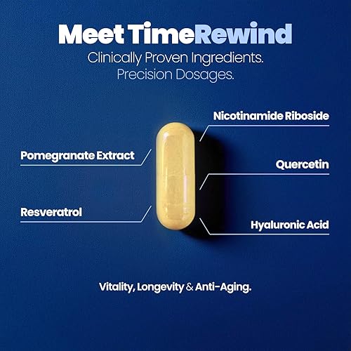 Miniatura 4 de Suplemento antienvejecimiento TimeRewind, complejo de ribósido de nicotinamida, suministro de 1 mes