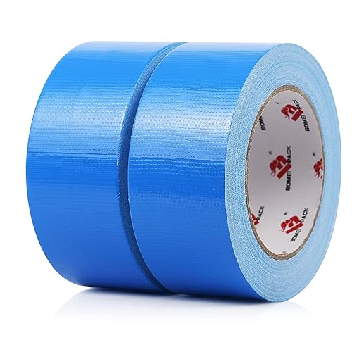Paquete de 2 cintas adhesivas azules resistentes, 0.354 in de grosor, 2 pulgadas x 30 yardas, fuerte resistencia industrial, flexible, sin residuos,