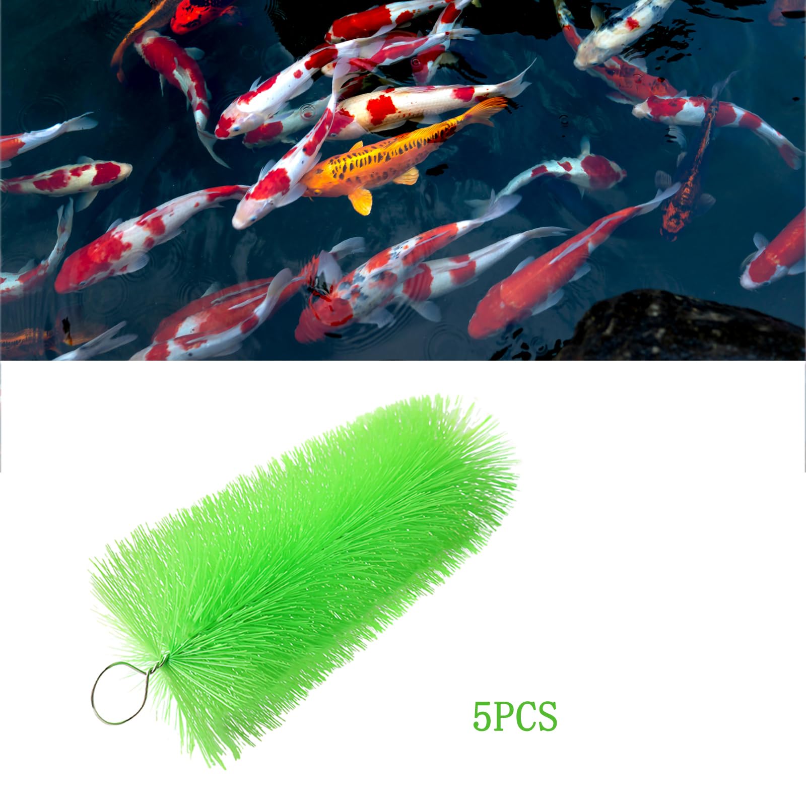 Amazon | 6個魚池フィルターブラシフィルター素材グリ 水槽孵化