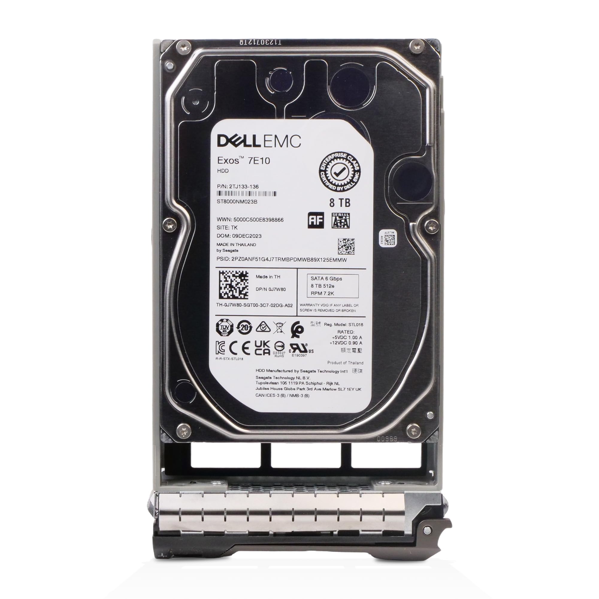 Amazon.com: Dell 8TB 7.2K RPM SATA 6Gb/s 512e 3.5in Enterprise