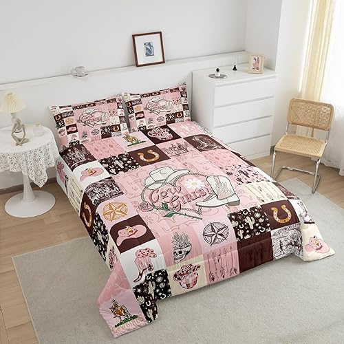 Miniatura 9 de Erosebridal Juego de edredón de vaqueros, ropa de cama individual del salvaje oeste para hombres, mujeres y niños, edredón de plumas de caballo