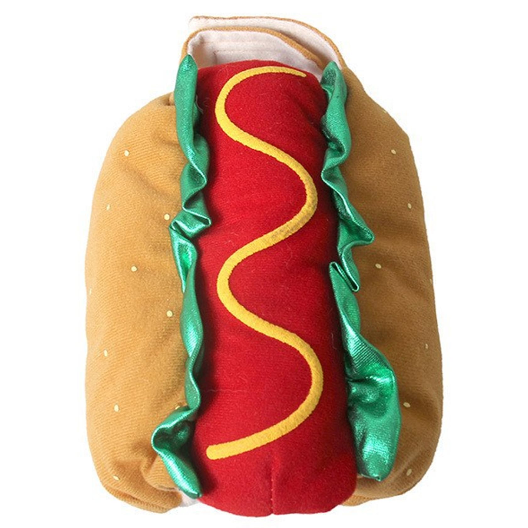 Hotdog-Hundekostüm, Hotdog-Hamburger, lustiges Hundekostüm, warme, weiche Hundebekleidung für Hunde und Katzen, Hundekleidung für Weihnachten, Halloween, Karneval, Kostümparty, XL-Hunde-Ko