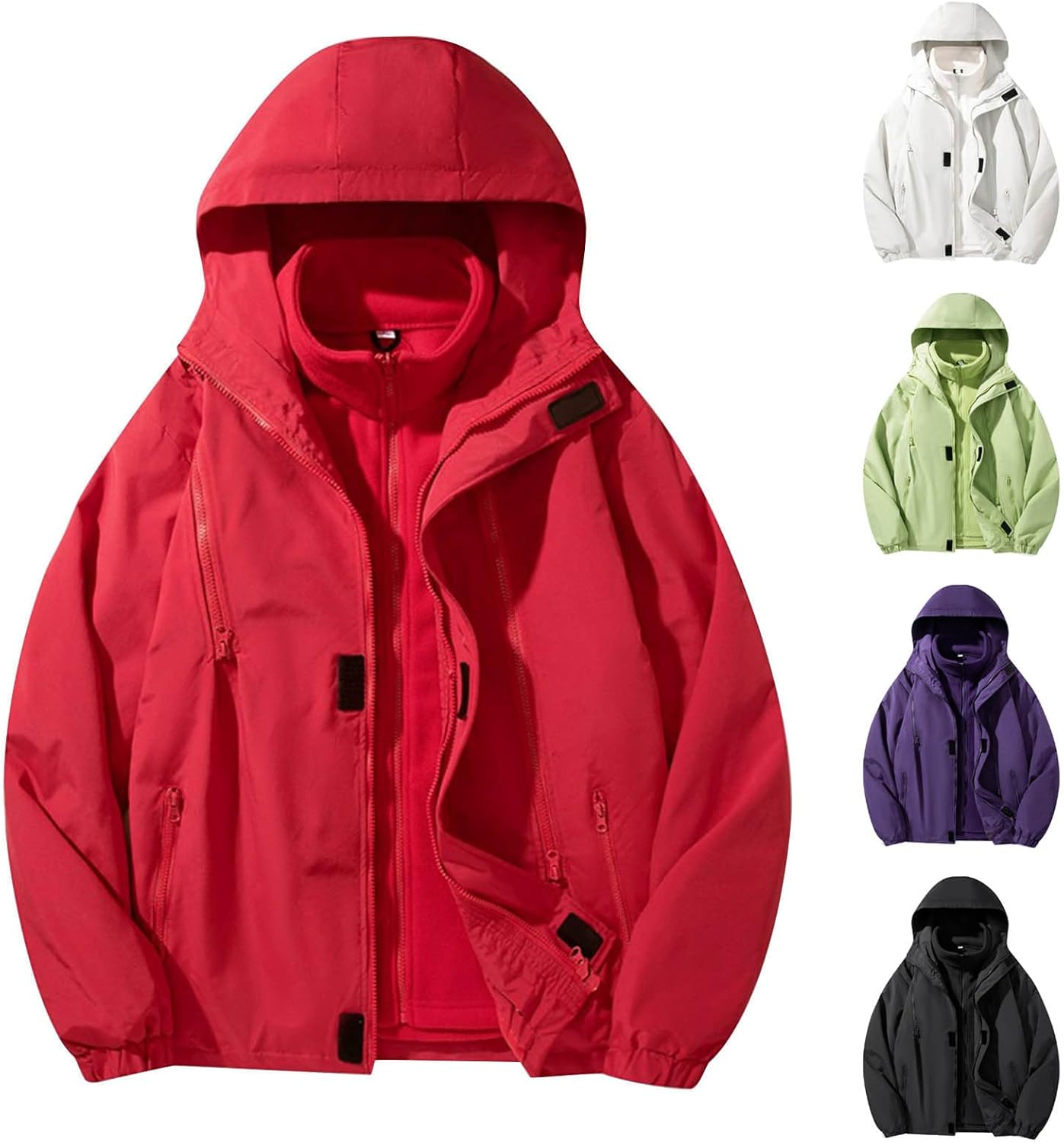Cambkatl Men's Winter Ski Jacket Waterproof Snow Coats Snowboard Fleece Lined Jacket Warm Parka with Removable Inner Liner
